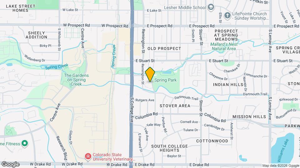 3 Bed, 3 Bath Townhome in Fort Collins! Map and Location Details