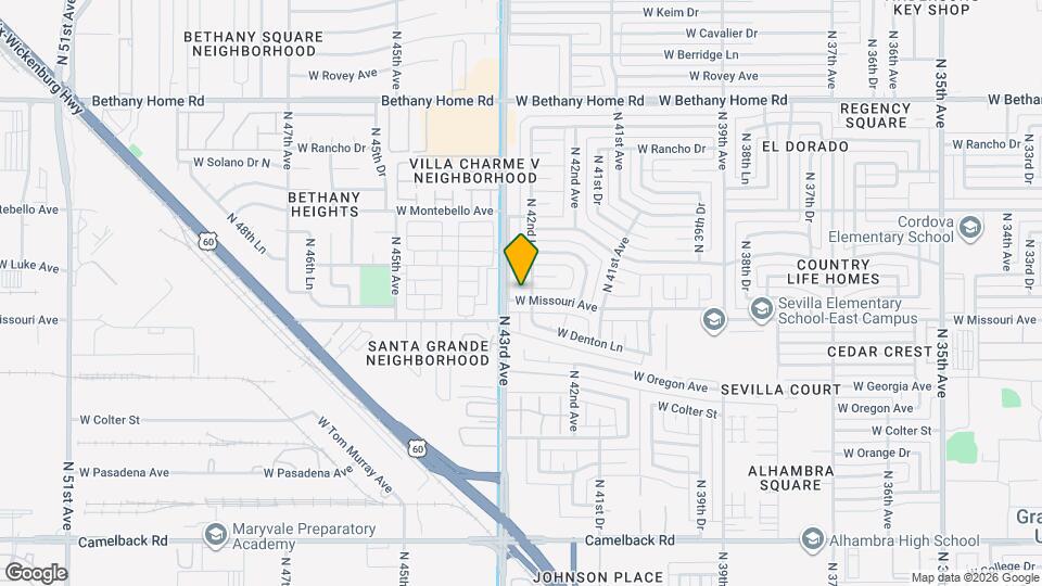 4232 W Missouri Ave Map and Location Details