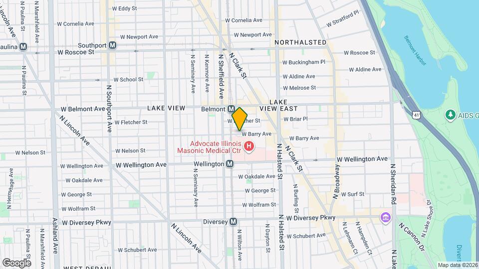 924 W Barry Ave, Unit 2 Map and Location Details