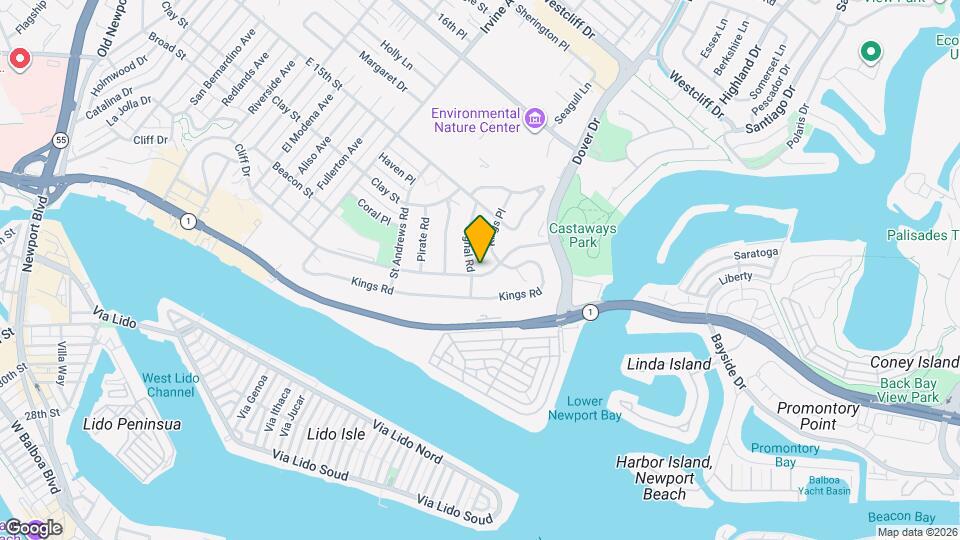 600 Cliff Dr Map and Location Details