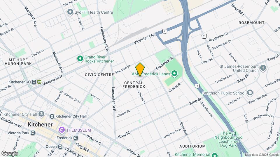 288 Frederick St Map and Location Details