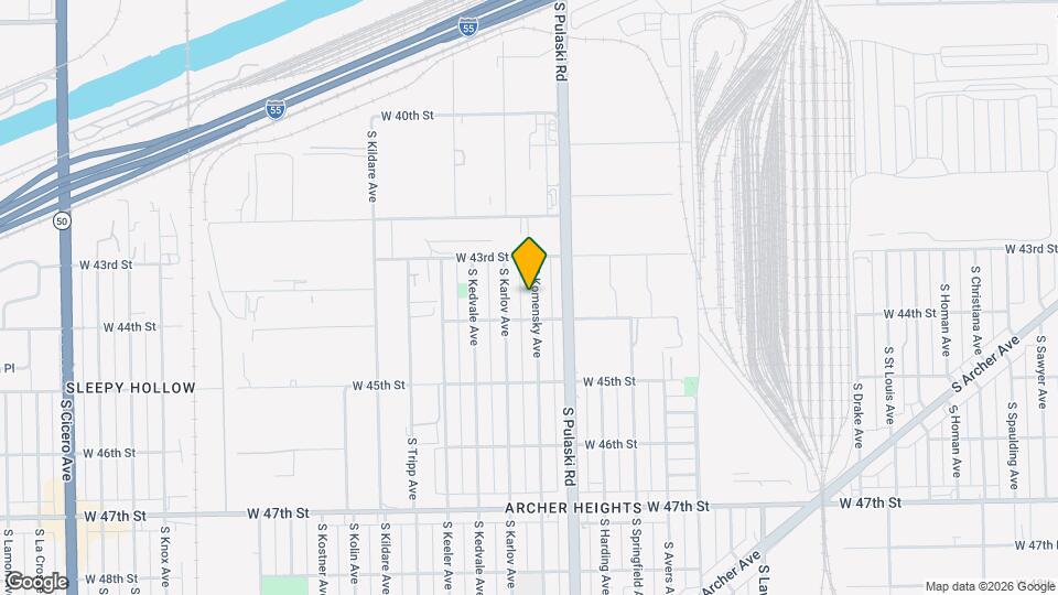 4338 S Komensky Ave, Unit 2nd Floor Mapa y Detalles de la Ubicación