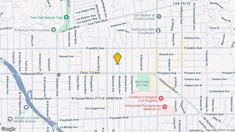 1733 N Alexandria Ave Map and Location Details