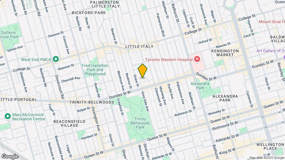 206 Bellwoods Av Map and Location Details