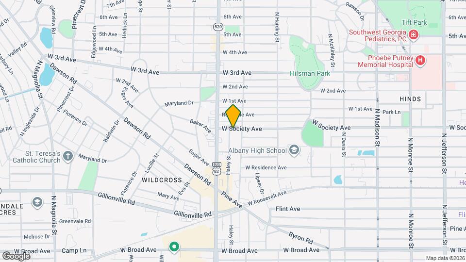 614-B Haley St Map and Location Details