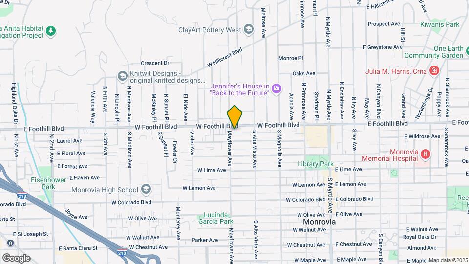 110 S Mayflower Ave Map and Location Details