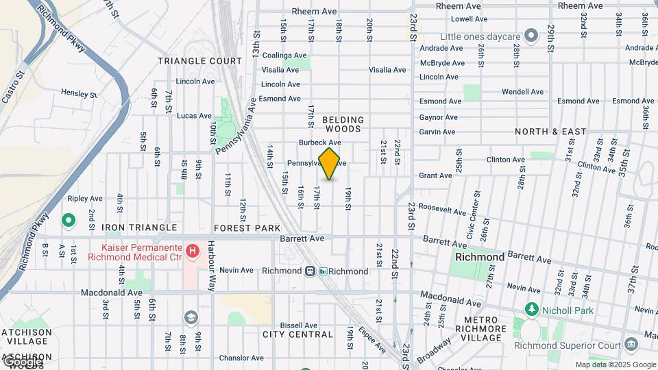 625-629 18th St Map and Location Details