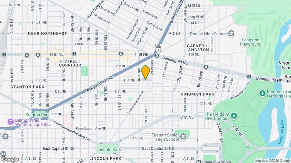 1421 F St NE Map and Location Details