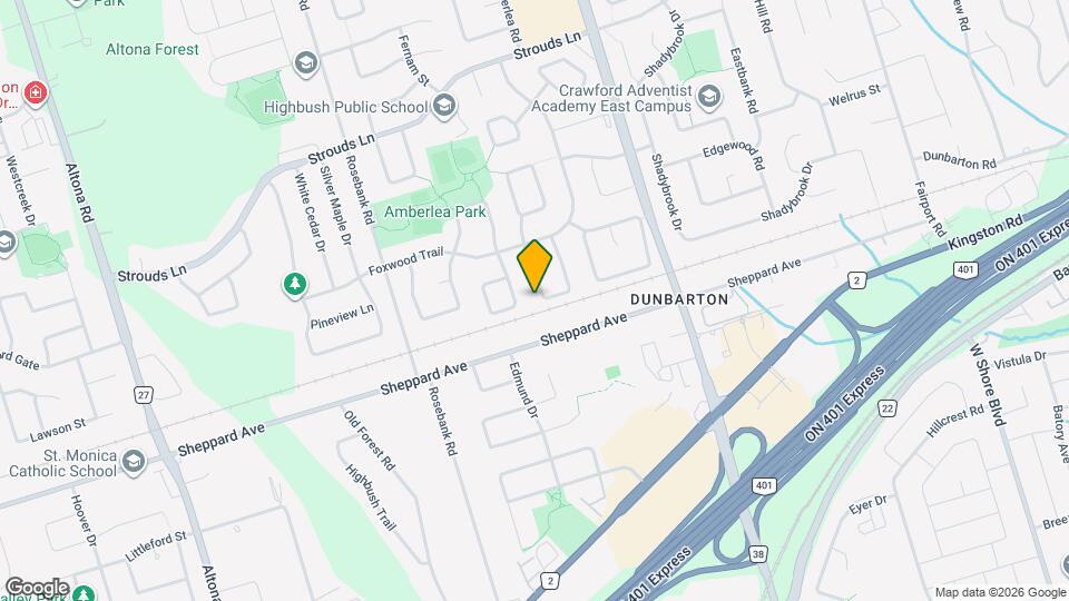 624 Amberwood Crescent Map and Location Details