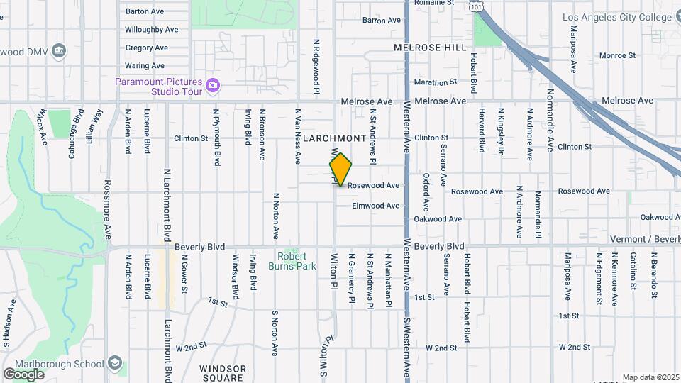 4952 Rosewood Ave Map and Location Details