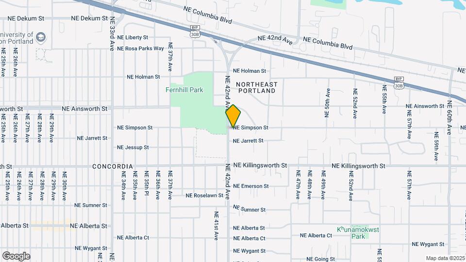 4216 NE Simpson St Map and Location Details