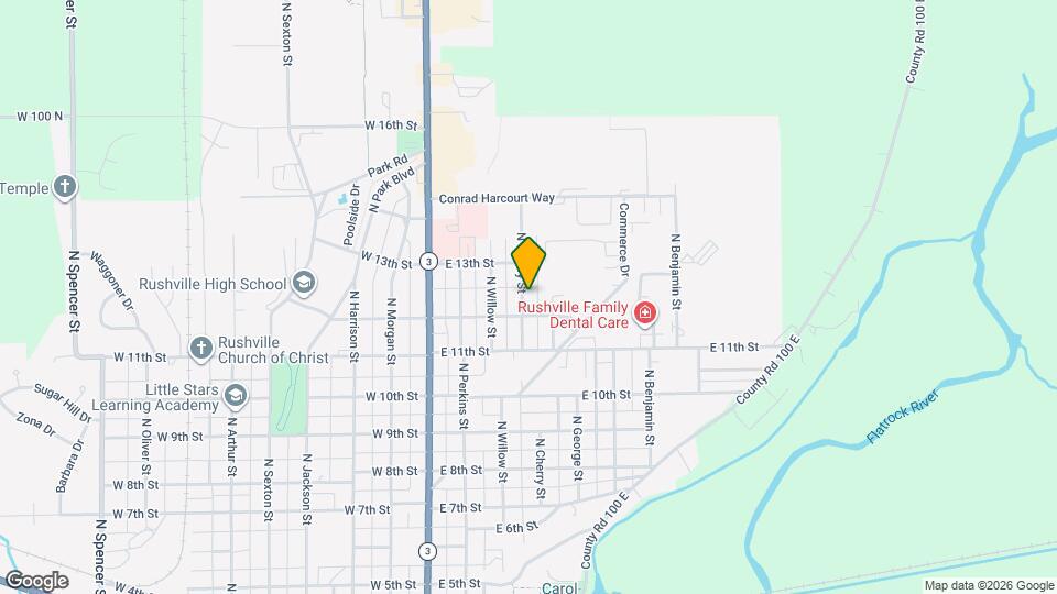 1216 N Cherry St Map and Location Details