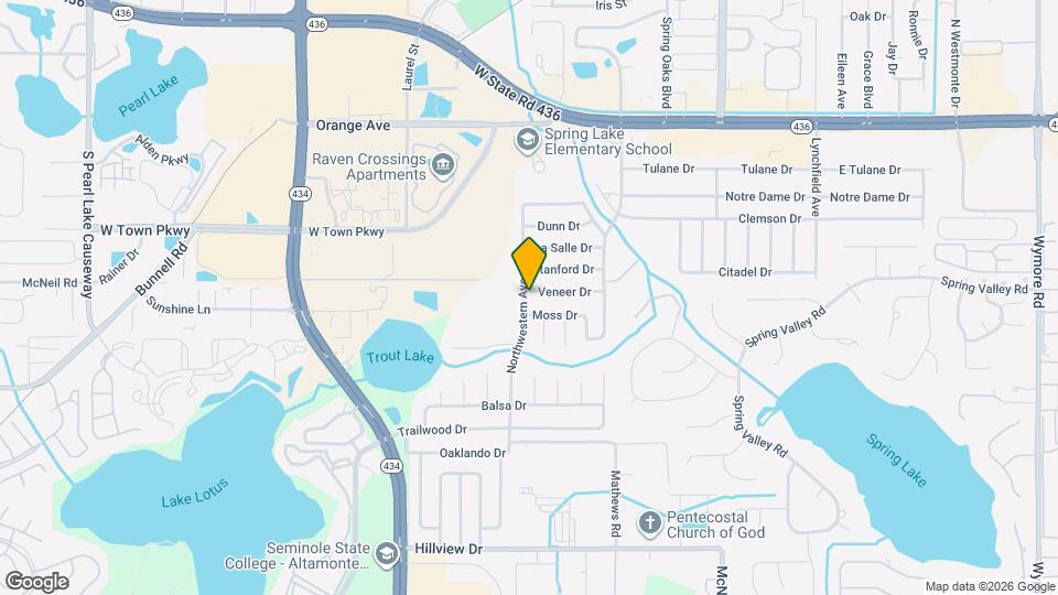 433 Northwestern Ave Map and Location Details