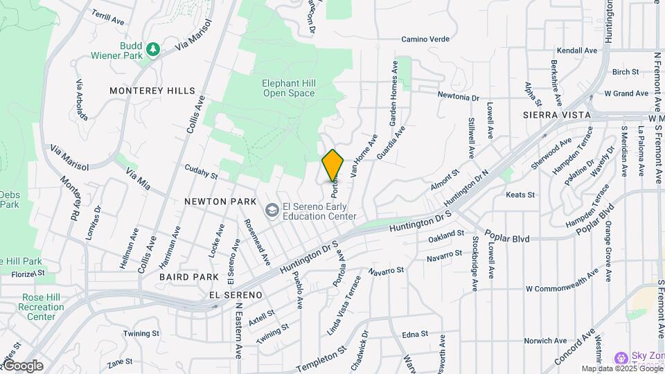 3939 Portola Ave Map and Location Details