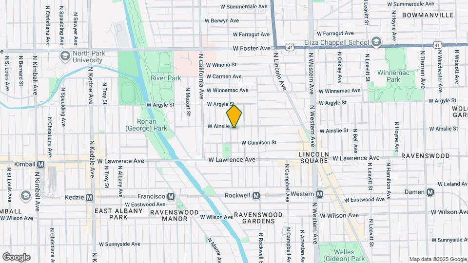 4865 N Washtenaw Ave, Unit 3 Map and Location Details
