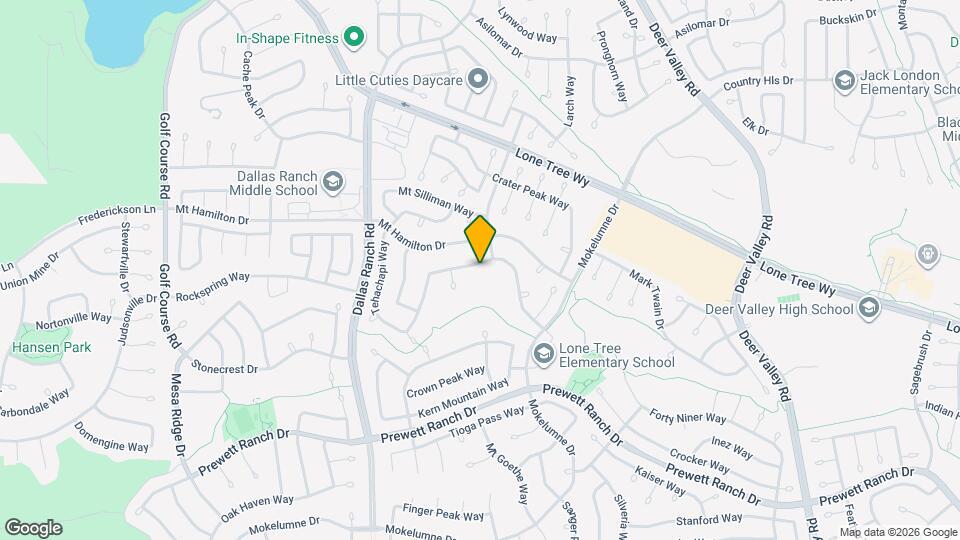 1888 Badger Pass Way Map and Location Details