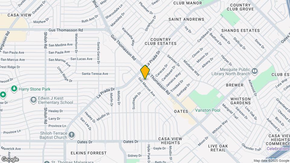 4738 San Marcus Dr Map and Location Details