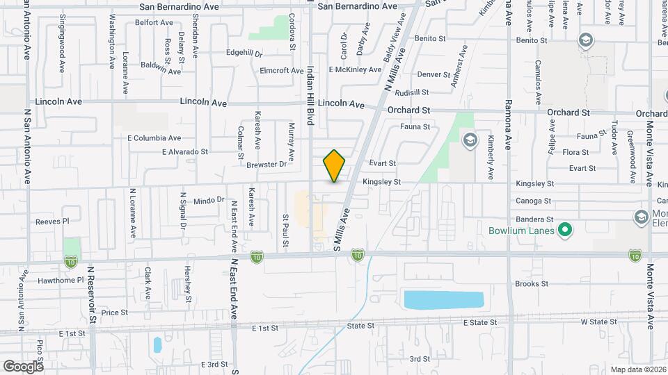 1652 E Kingsley Ave Map and Location Details