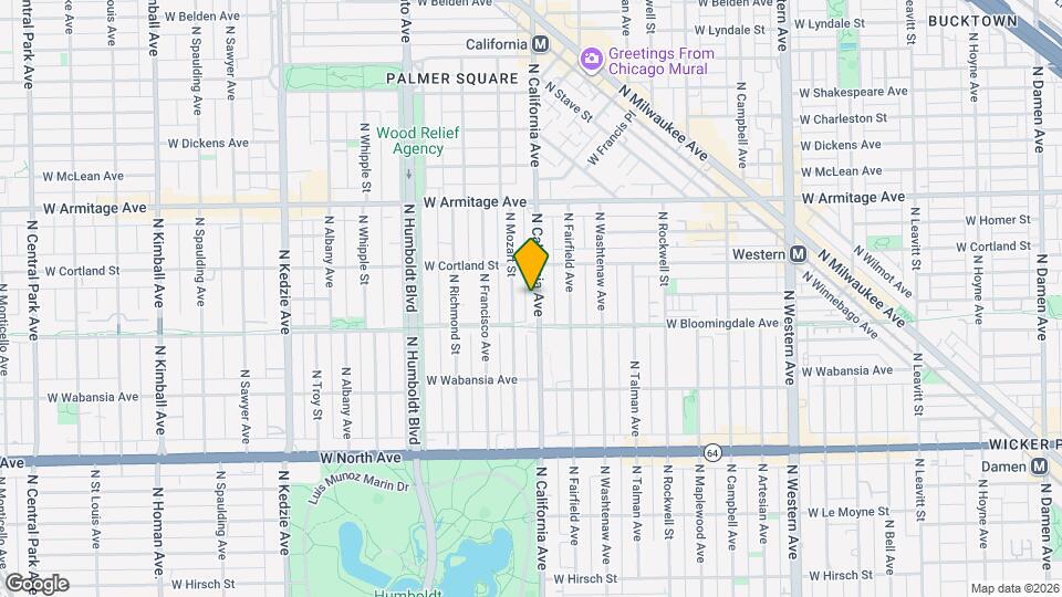 1829 N California Ave Map and Location Details