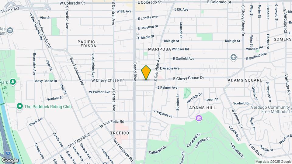 206-208 E Chevy Chase Dr Map and Location Details