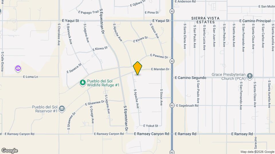 5203 S Apache Ave Map and Location Details