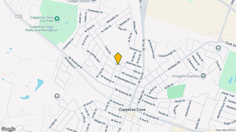 503 Hill St Map and Location Details