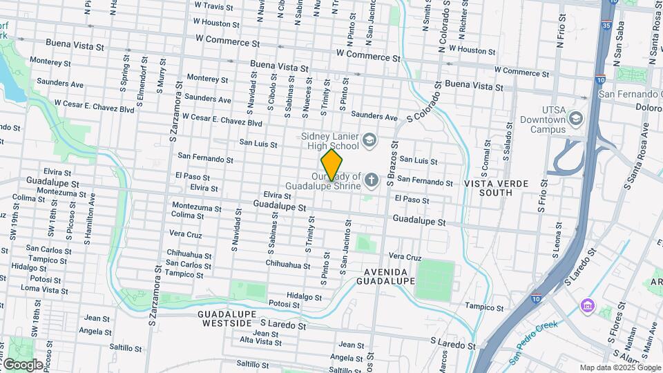 1607 El Paso St Map and Location Details