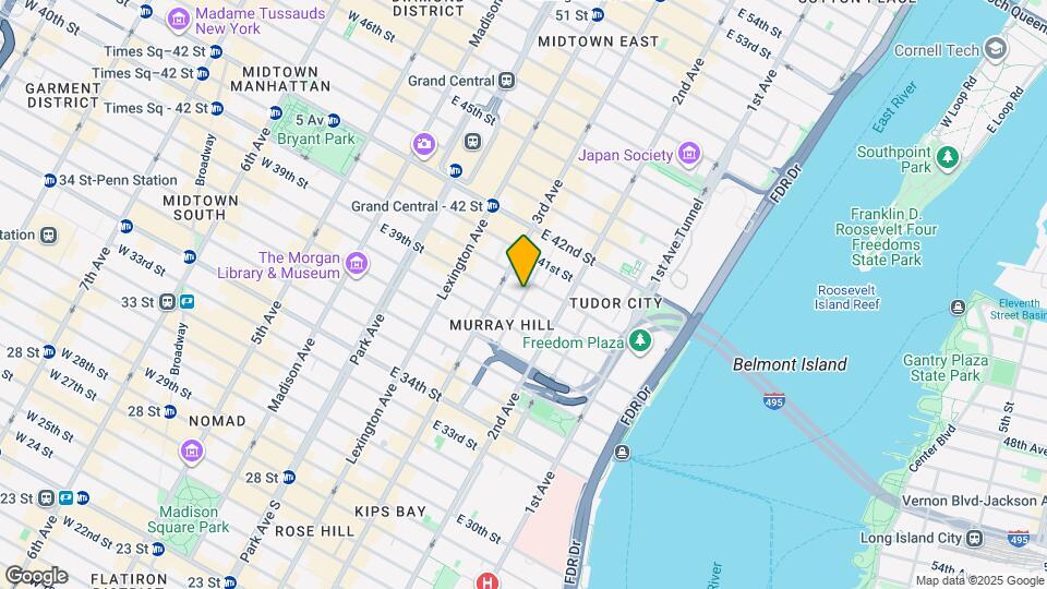 222 E 39th St Map and Location Details
