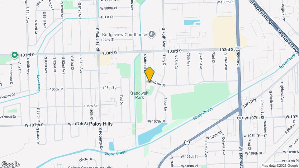 7653 W 105th St, Unit 1814 Map and Location Details