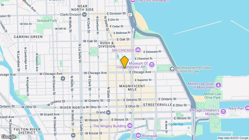 800 N Michigan Ave Map and Location Details