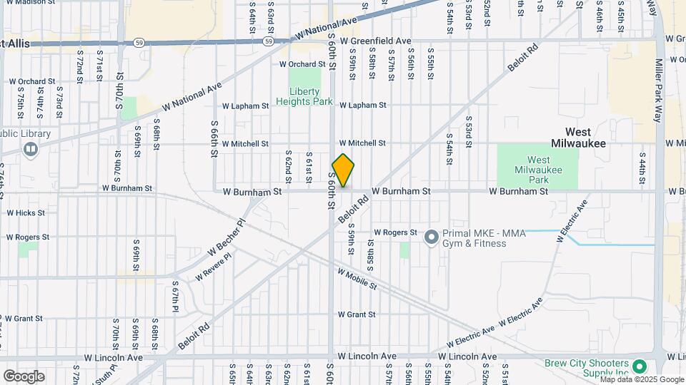 5911 W Burnham St Map and Location Details