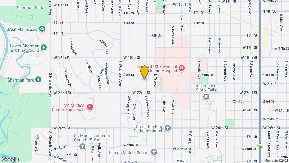 1219 S Glendale Ave Map and Location Details