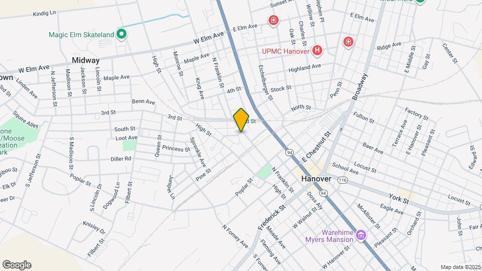 324 N Franklin St Map and Location Details