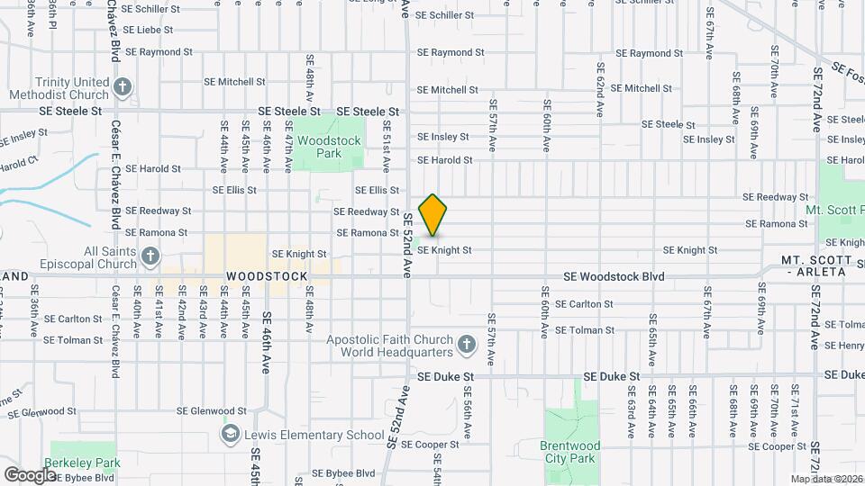 5323 SE Knight St Map and Location Details