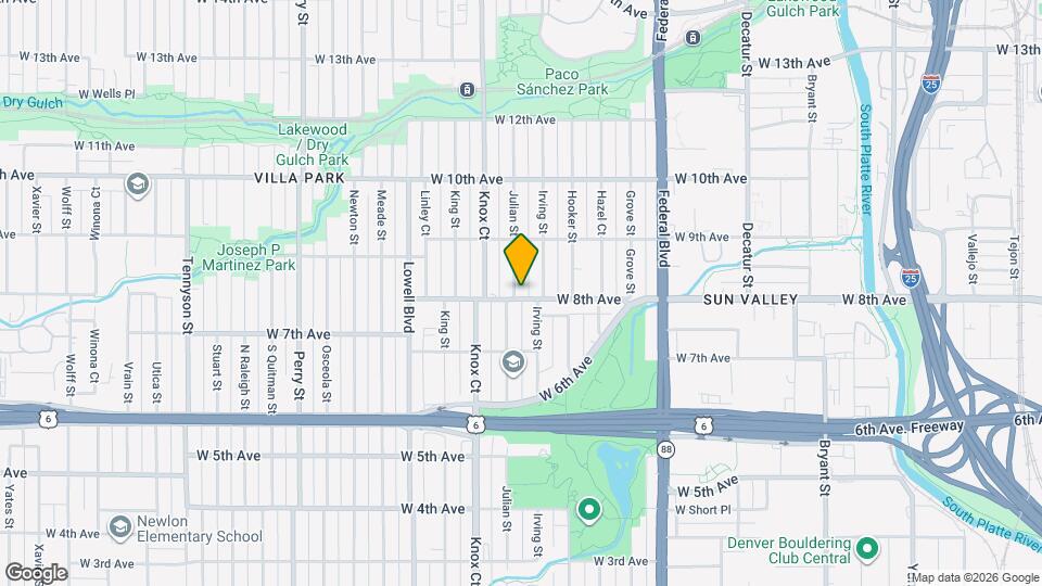 802 Julian St Map and Location Details