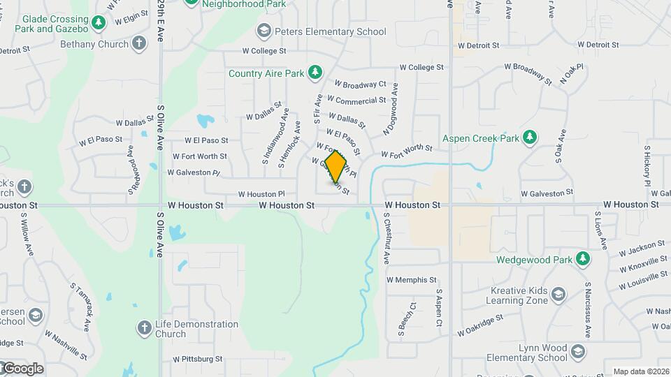 2612 W Houston Pl Map and Location Details