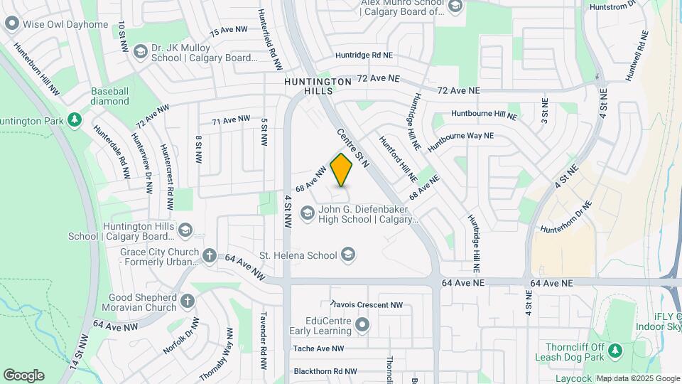 427 Huntsville Cres NW Map and Location Details