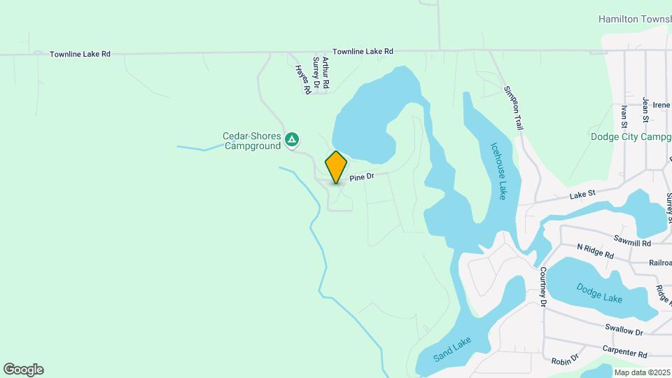 Cedar Shores Campground Condominium Map and Location Details