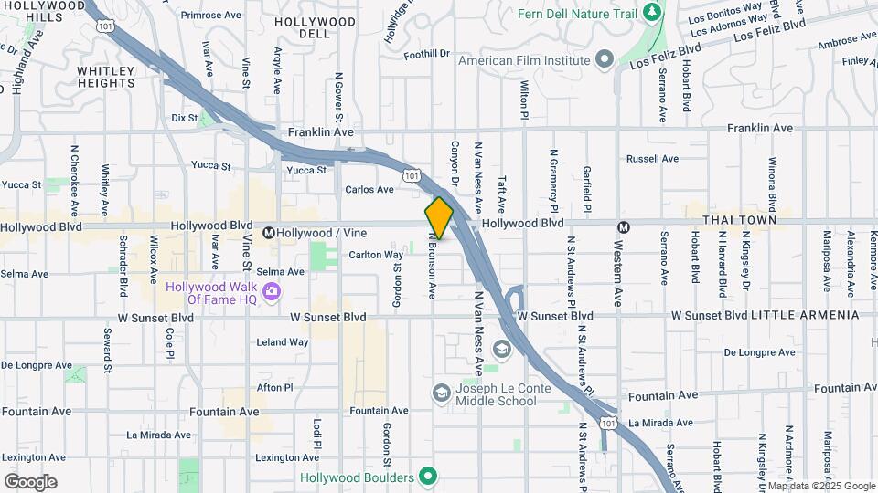 5855 Carlton Way Map and Location Details