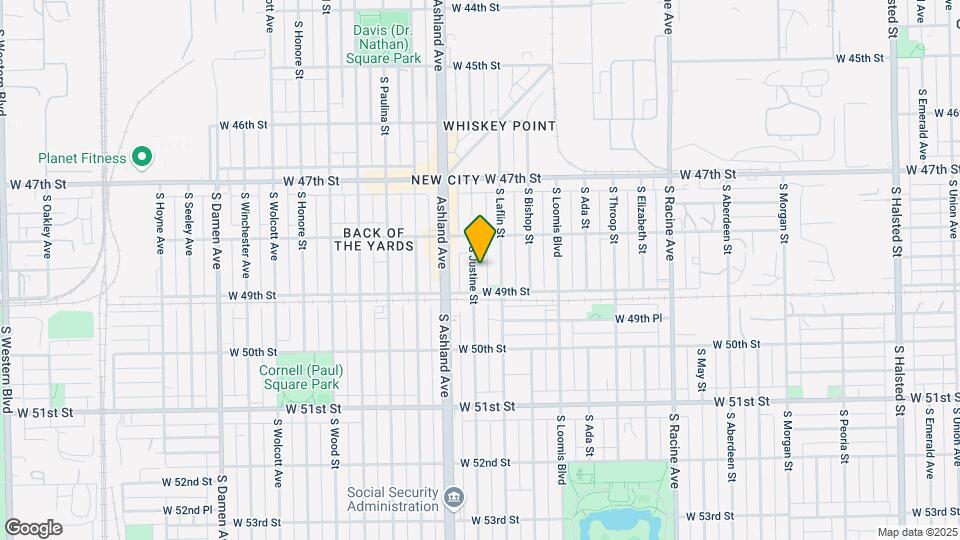 4835 S Justine St-Unit -1 Map and Location Details