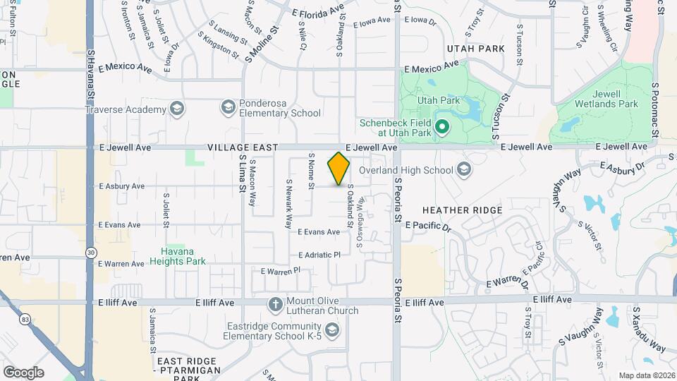 11770 E Asbury Ave Map and Location Details