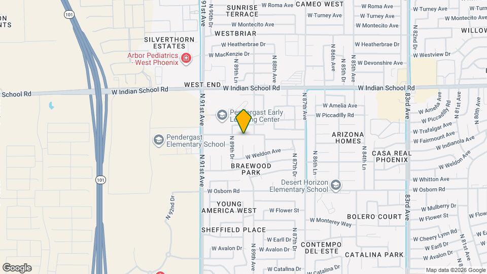 8917 W Indianola Ave Mapa y Detalles de la Ubicación