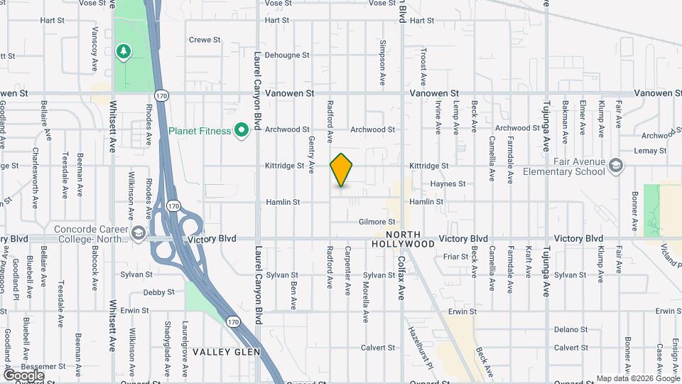 11845 Hamlin St Map and Location Details