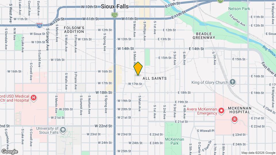 814 S Main Ave Map and Location Details