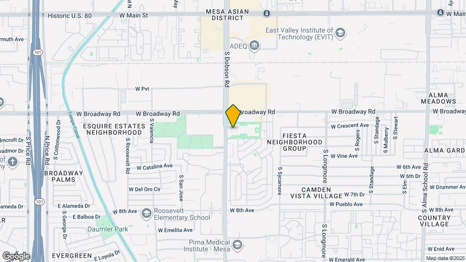 445 S Dobson Rd, Unit 2 Map and Location Details