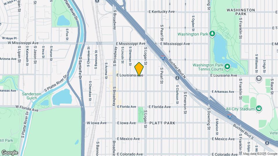 1308 S Grant St Map and Location Details