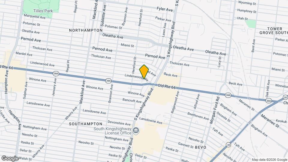 4928 Lindenwood Ave Map and Location Details