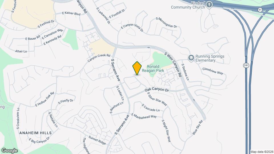 916 S Flintridge Way Map and Location Details