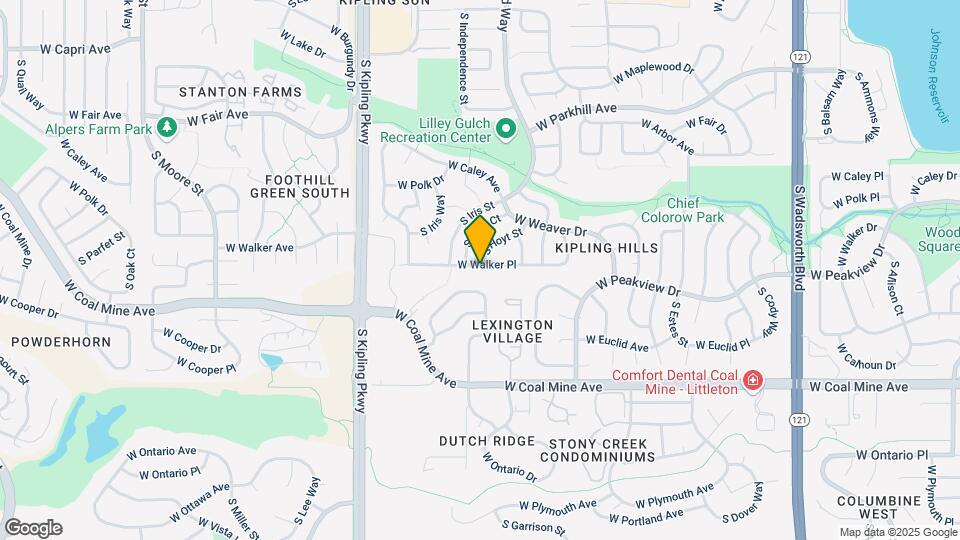 9516 W Walker Pl Map and Location Details