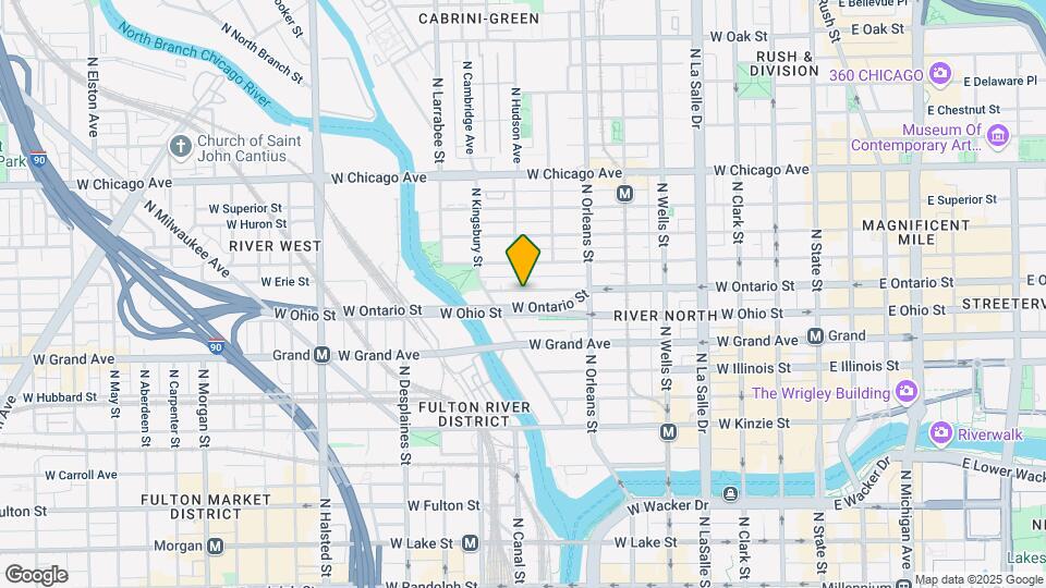 411 W Ontario St Map and Location Details